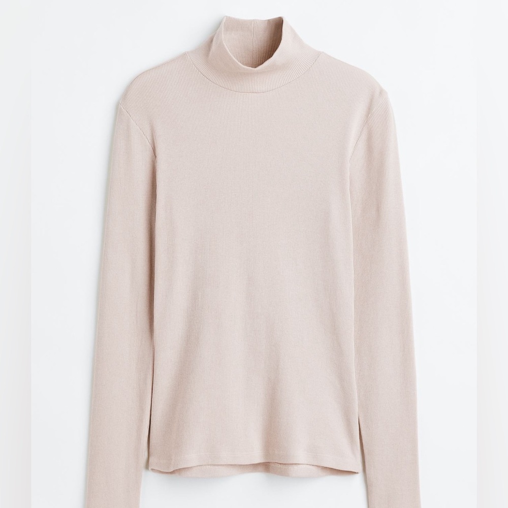 Ribbed mock neck turtleneck
